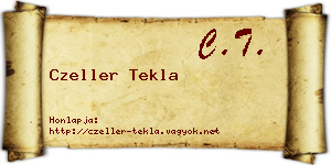 Czeller Tekla névjegykártya
